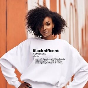 Blacknificent Definition Sweatshirt Human Rights Black Lives Matter Unisex Large